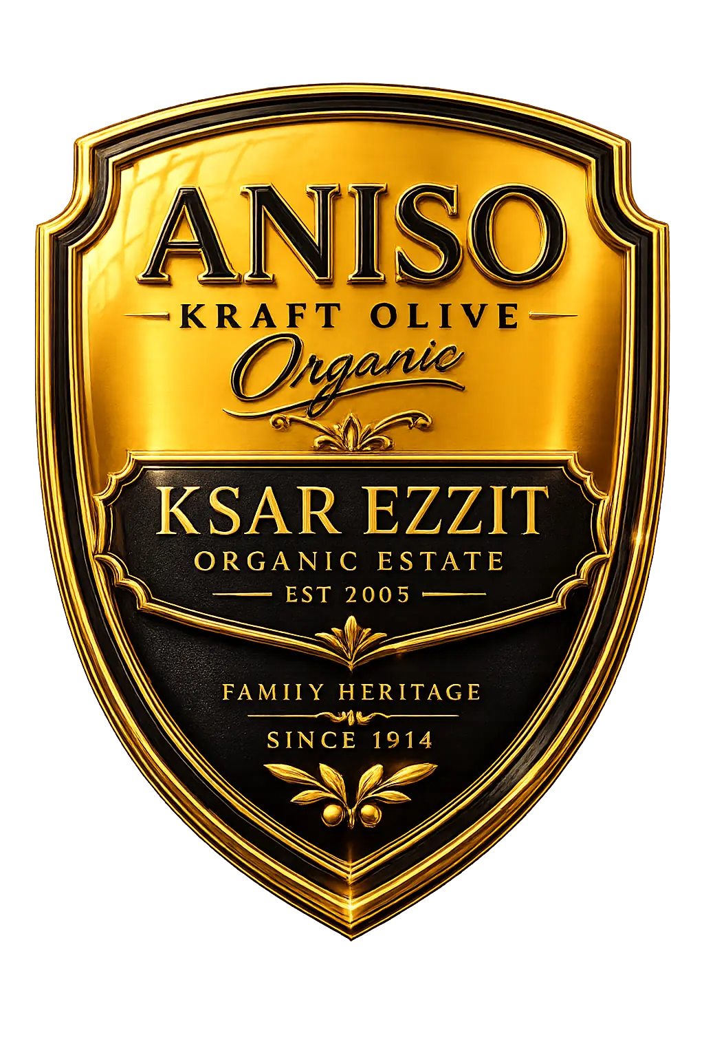 ANISO Kraft Olive – Ksar Ezzit Organic Estate Wappen